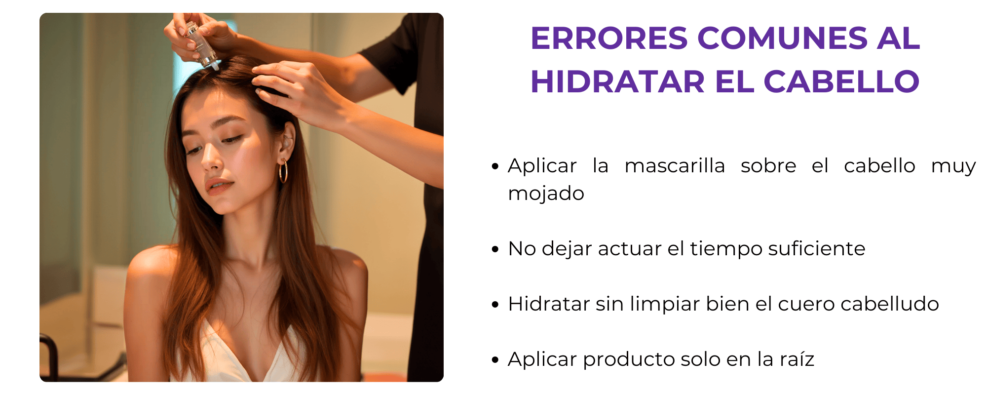 Errores comunes al hidratar el cabello.